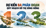 Dự kiến 3 phân đoạn, định hình 3 không gian phát triển của quy hoạch đô thị sông Hồng