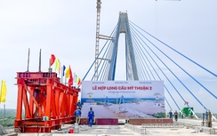 Hợp long cầu Mỹ Thuận 2 ngày 14/10, sớm 1 tháng so với kế hoạch
