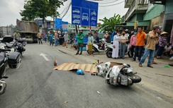 Xe ben lấn làn va chạm với xe máy ở Bình Dương, một phụ nữ tử vong