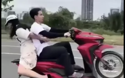 Clip quái xế chở bạn gái biểu diễn bốc đầu: Bất ngờ lời khai của nam thanh niên