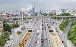 Hai cầu đô thị nút giao Mai Dịch dần thành hình sau 9 tháng thi công