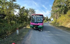 Tông trực diện xe buýt, hai bố con tử vong thương tâm