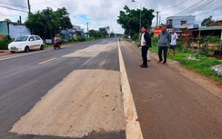 Đường bê tông nhựa tại Gia Lai lại trám bằng xi măng, đúng hay sai?