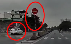 Ô tô bất chấp dải phân cách, ngang nhiên phóng ngược chiều suốt quãng đường dài