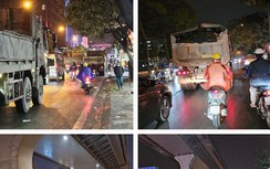 Hà Nội: Xe nghi chở quá tải ngang nhiên chạy giờ cấm, vượt mặt trụ sở Đội CSGT