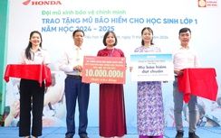 HEAD Sơn Minh trao mũ bảo hiểm, tập huấn ATGT cho học sinh trường tiểu học Võ Văn Hát