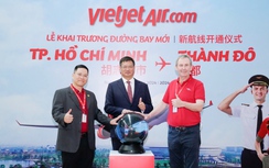 Chào năm mới, Vietjet tưng bừng khai trương đường bay TP. HCM - Thành Đô