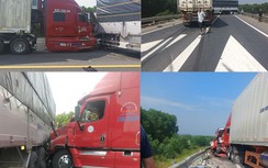 Hiện trường vụ tai nạn trên cao tốc Cam Lộ - La Sơn khiến 2 người tử vong