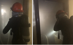 Chủ nhà đi vắng, cảnh sát phá cửa xông vào chữa cháy căn hộ tầng 7 chung cư