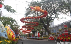 Ngắm rồng bay dài hơn 80m được làm từ 130 lồng đèn ở Bạc Liêu