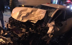 Vợ chồng nữ tài xế và người đi xe máy bị thương trong vụ tai nạn liên hoàn ở Hải Dương