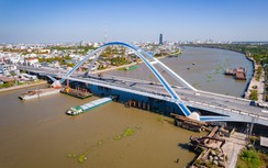 Cầu Trần Hoàng Na vượt sông Cần Thơ thông xe trước 30/4