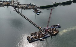 Cầu Phước An nối giữa Đồng Nai và Bà Rịa - Vũng Tàu dần lộ diện