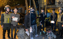 Kiểm tra hành chính, cảnh sát cơ động phát hiện clip bốc đầu xe của 2 thanh niên