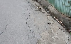 Hải Phòng: Đường bị sụt lún do thi công trung tâm thương mại