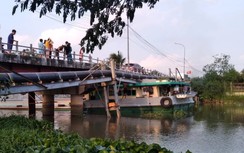 Sà lan chở đá làm lìa hai nhịp cầu ở Cần Thơ: Xe buýt số 10 tạm ngưng hoạt động