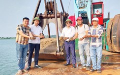 Mỏ cát thứ hai An Giang cấp cho cao tốc trục ngang miền Tây bắt đầu khai thác
