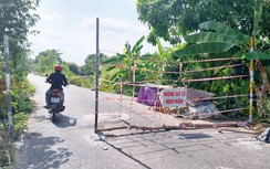 Đồng Tháp sớm khắc phục đoạn đường sạt lở gây nguy hiểm khi lưu thông