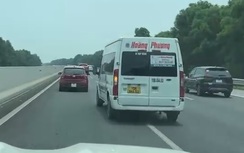 Tước bằng lái, phạt tiền tài xế xe limousine lạng lách trên cao tốc Hà Nội - Hải Phòng