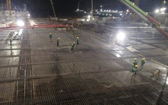 Rực rỡ ánh đèn đêm trên công trường siêu sân bay Long Thành