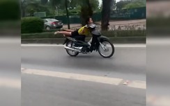 Xác minh clip thanh niên nằm trên yên xe, lao vun vút ở làn xe buýt BRT