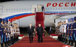 Toàn cảnh lãnh đạo Triều Tiên đón Tổng thống Nga tại sân bay