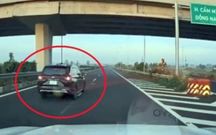 Nữ tài xế lái ô tô đi lùi trên cao tốc bị phạt 17 triệu, tước bằng lái xe 6 tháng