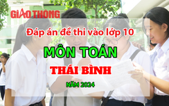 Đáp án đề thi tuyển sinh lớp 10 môn Toán Thái Bình năm 2024