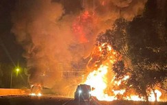 Nguyên nhân vụ cháy xe bồn chở xăng trên cao tốc Hà Nội - Hải Phòng, 1 tài xế tử vong