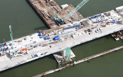 Cầu 3,3km đã hợp long để nối đôi bờ sông Thị Vải