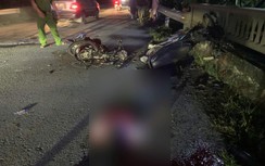 Xe máy đấu đầu trên quốc lộ N2 qua Long An, hai thanh niên thương vong