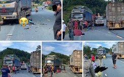 Lạng Sơn: Liên tiếp va chạm với hai xe đầu kéo, hai học sinh thương vong