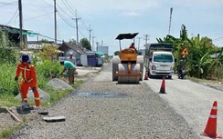 Khẩn trương khắc phục hư hỏng trên tuyến quốc lộ 1 qua Cà Mau