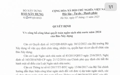 Báo Xây dựng công khai quyết toán ngân sách Nhà nước năm 2024
