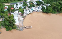 Toàn cảnh bờ sông Tiền sạt lở, cuốn trôi nhiều nhà dân ở Đồng Tháp