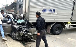 Tai nạn liên hoàn giữa xe đầu kéo và nhiều ô tô trên QL1 qua Thanh Hoá, giao thông ùn tắc