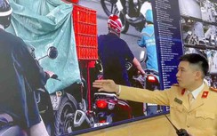 CSGT Hà Nội xử lý loạt shipper chở hàng che biển số, “né” camera AI
