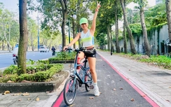 Ngắm làn đường dành cho xe đạp đầu tiên tại TP.HCM
