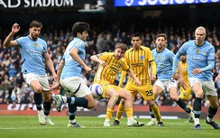 Ngoại hạng Anh: Man City bị Brighton "cưa" điểm trên sân nhà