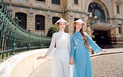 Ý Nhi dắt đối thủ Amy Scott - Miss World Scotland 2024 thăm chợ Bến Thành