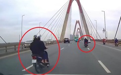 Xử lý nhóm "quái xế" từ Vĩnh Phúc về Hà Nội lạng lách, tạt đầu ô tô trên cầu Nhật Tân