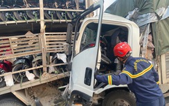 Hai xe tải va chạm trên cao tốc, 2 người tử vong