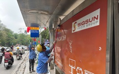 Hà Nội chỉnh trang hệ thống nhà chờ, điểm dừng xe buýt trước dịp nghỉ lễ 30/4