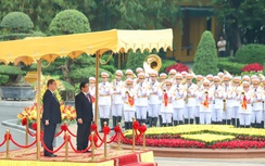 Toàn cảnh lễ đón trọng thể Thủ tướng Nhật Bản thăm Việt Nam