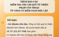 Phạm Thoại đưa báo cáo kiểm toán vụ từ thiện bé Bắp và cam kết 4 điều