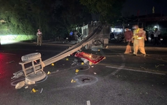 Tạm giữ hình sự lái xe tự chế kéo sắt cây, làm 2 người đi xe máy thương vong