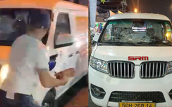 Bắt đối tượng hung hãn cầm gạch đập vỡ kính ô tô