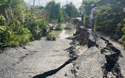 Cần Thơ: Tuyến đường nông thôn hơn 10 tỷ đồng bị sạt lở nghiêm trọng, giao thông chia cắt
