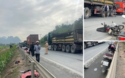 Xe đầu kéo va chạm liên hoàn 3 mô tô trên QL1A khiến 2 người thương vong