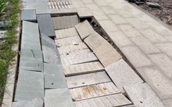 TP.HCM: Khắc phục sự cố vỉa hè đường Trần Quốc Hoàn - Cộng Hòa